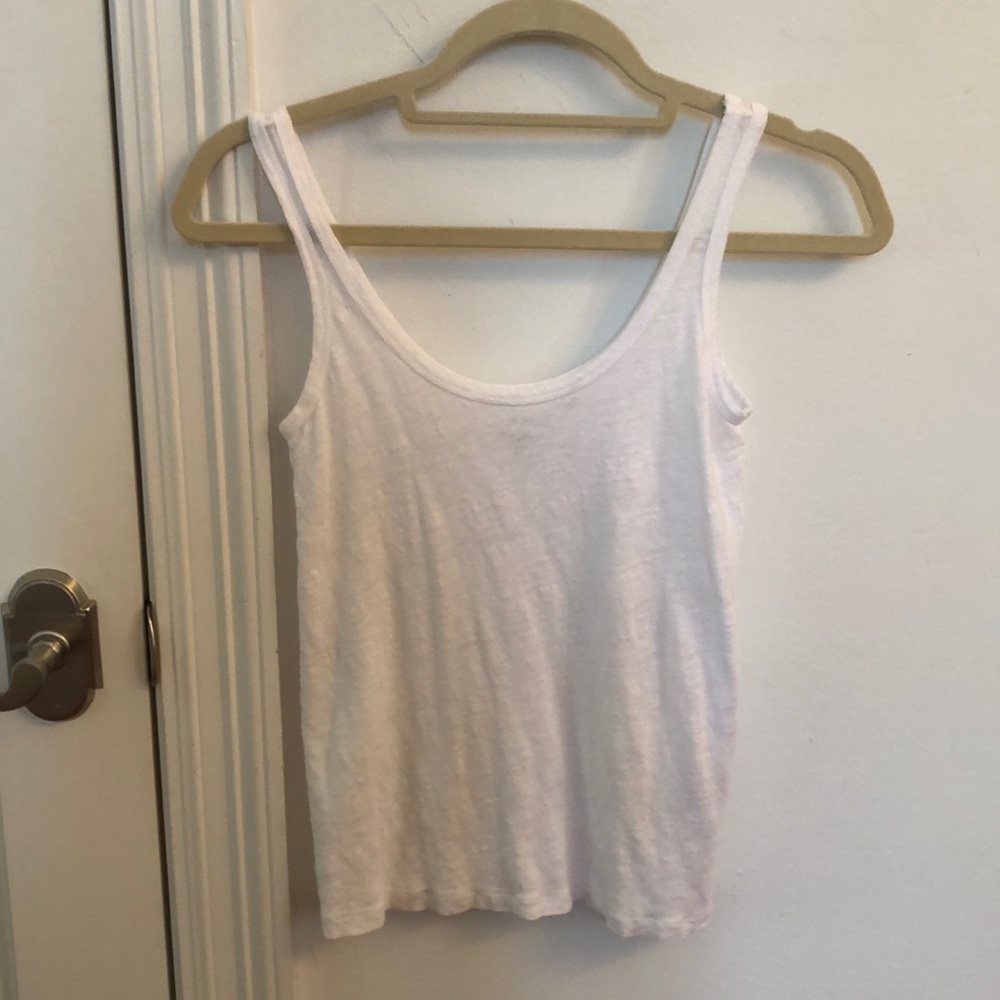 White linen tank